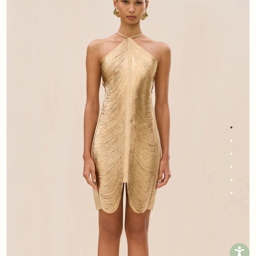 Cult Gaia Mara Dress- Gold